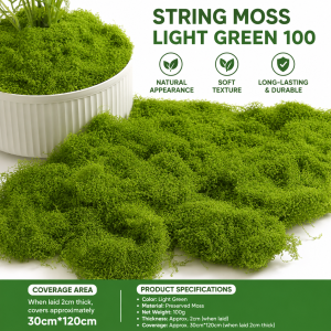 String Moss 100g Artificial Moss Textured Shredded Style for Home Decor DIY Crafts Plant Pot Display