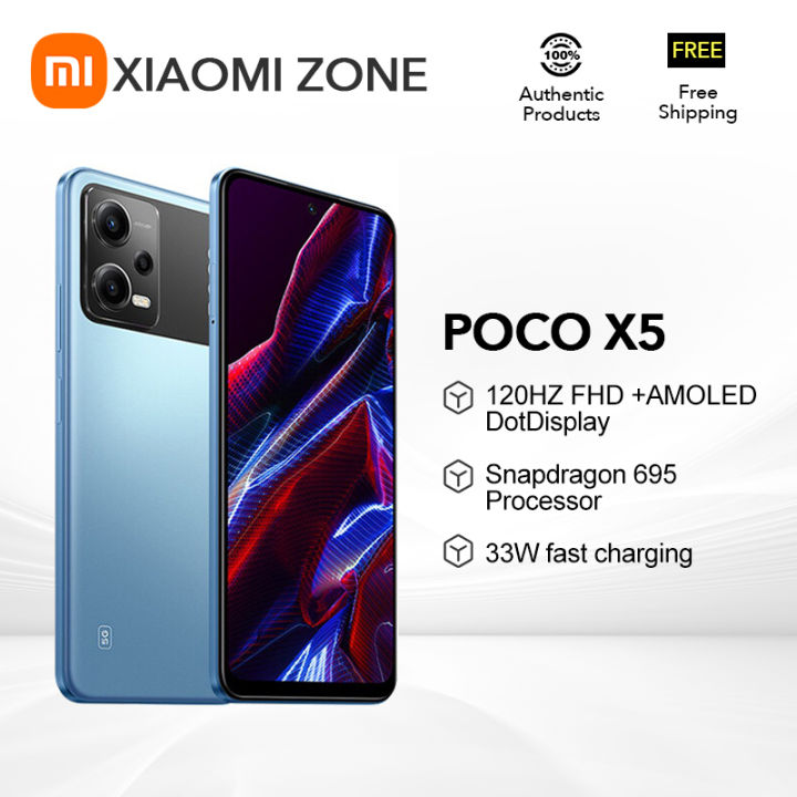 New arrival】POCO X5 5G Smartphone 128GB/256GB 6.67120Hz AMOLED DotDisplay  Snapdragon 695 Octa Core NFC 33W 5000mAh Battery