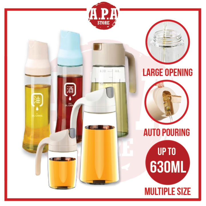 APA Glass Oil Bottle Dispenser Seasoning Sauce Vinegar Olive Oil