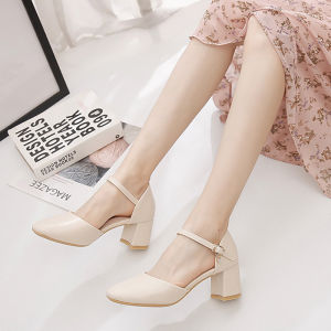 Stusty shop รองเท้าแมรี่เจนที่หรูหราของผู้หญิงเป็นรองเท้าส้นสูงส้นหนาซึ่งสามารถสวมใส่ได้เป็นเวลานานโดยไม่เมื่อยล้า