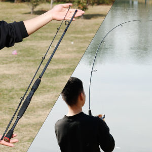 Sougayilang Fishing Rod 1.8M 2 Sections M Action Surper Hard Fishing Pole for Bass Cap Casting Spinning Fishing Rod