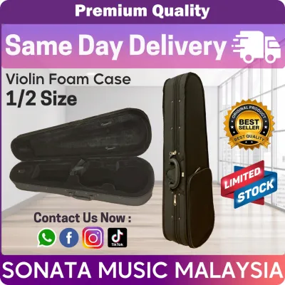 1/2 Size Violin Foam Case 小提琴 三角琴盒 / Violin Courses 小提琴课程 / Violin Tutorial 小提琴教学 / CAN PUT Bow Rosin Mute String Bridge 可放 弓 松香 弦 弓挡 琴桥 / SAME DAY DELIVERY 当日送货 /
