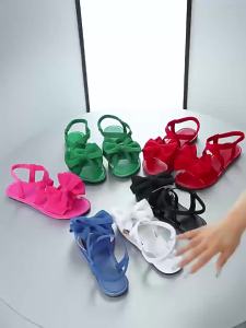 [Free Shipping] Summer Large Size Rope Platform Thick-Soled Sandals For Women With Buckle Flat Sandals