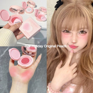 Lorzi JOJO DIARY Air Cushion Blush Matte Natural Waterproof Blusher Cream with Powder Puff Brightening Face Contour Blush Face Makeup