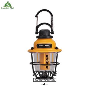 [Jocestyle Mall] LED Emergency Tent Light Stepless Dimming Retro Campsite Lantern Type-C Rechargeable IPX4 Waterproof for Hiking Fishing