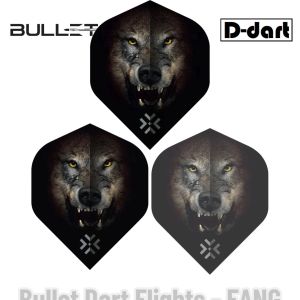 BULLET DARTS FLIGHT - Fang Standard 100 Micron Bullet Flights (SAYAP ARROW)