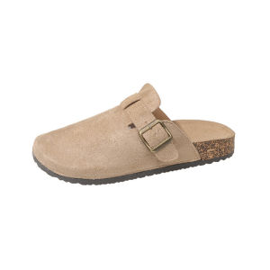 [Free Shipping] New Summer Thick-Soled Shoes For Outdoor Wear Height-Increasing Non-Slip Round-Toed Versatile Casual Retro Semi-Closed-Toe Slippers