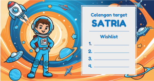 Celengan Target Full Kaleng Custom Nama Desain Tema Cita-Cita Ukuran 85x14