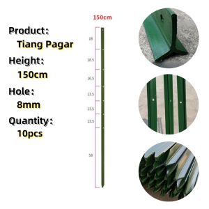 Fence Column 1.7m 2m 2.3m 2.5m Pagar Cyclone Column Sheepfold Protective Net Triangle Steel Iron Column Tiang Pagar Fence Posts