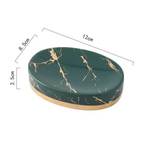Marble Stripes Ceramics Bathroom Soap Dish Restaurant Hotel Soap Storage Items Restroom Decorations Household Soap