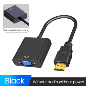 Ecily HD 1080P Cáp HDMI sang VGA Bộ chuyển đổi có âm thanh Bộ chuyển đổi điện cho Xbox PS4 PC máy tính xách tay TV trường hợp máy chiếu màn hình