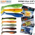เหยื่อหนอนยาง RipRoy BOOM! 6.5cm (2.8"), 3.5gm (1ซอง 6 ตัว) ปลาช่อน ปลากะพง ปลากระสูบ Texas Rig เหยื่อปลอม snakehead. 