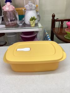 Tupperware กล่องข้าวไมโครเวฟทรงอาร์ที ความจุ 1ลิตร   CrystalWave Rectangular 1L (1)