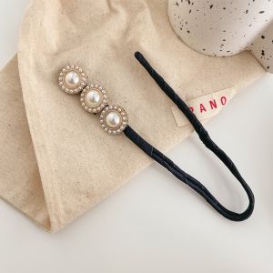 Ikat Rambut Sanggul Jepit Wanita Modern Simple Korea Elegan Hair Bun Motif Mutiara Diamond Kunciran Cepol Aksesoris Rambut