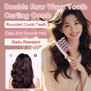 💕Smooth Hair Care💕Double Row Wavy Teeth Curling Comb No Tangles Massage Fluffy Styling Smooth Hair Care