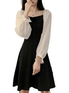 Long Sleeve Party Dress Wanita Lengan Panjang