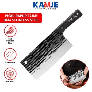 KAMJE Pisau Dapur Daging Super Tajam Baja Anti Karat Stainless KMJ207