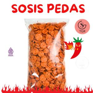 Keripik Sosis Pedas Kerispy Kriuk 400gr