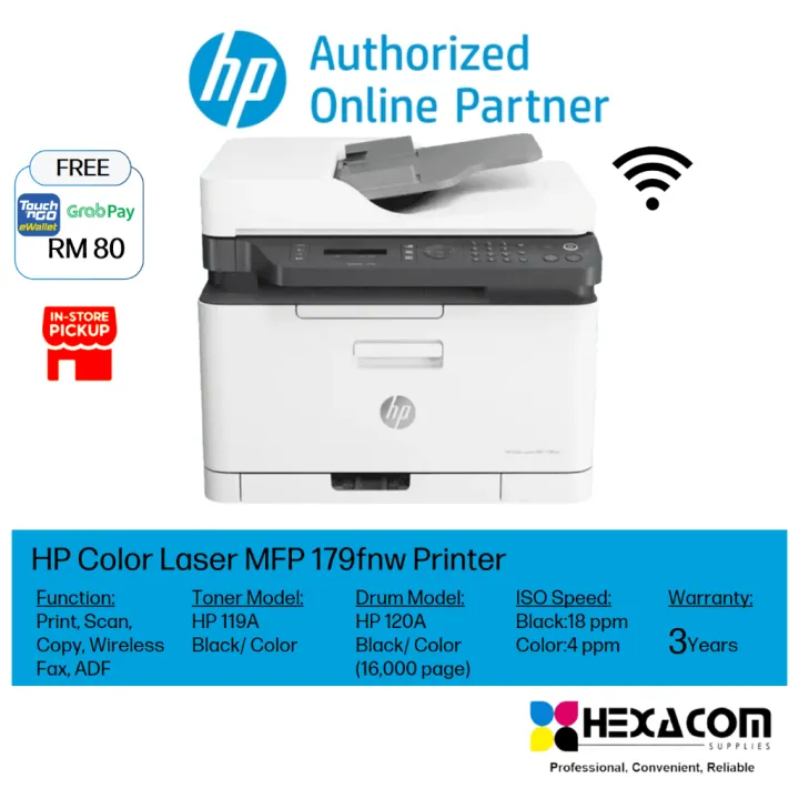 HP 179FNW/178NW LaserJet All In One Printer Print/Scan/Copy/Wi Fi