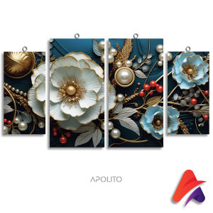 HIASAN DINDING 3D BLACK ABSTRAK ORNAMEN SET ISI 4 KAMAR DEKORASI RUMAH WALL DECOR PAJANGAN DINDING SATU SET