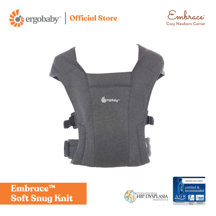 Ergobaby Embrace Soft Snug Knit in Heather Grey Cozy Newborn Baby Carrier 79 Polyester Baby Carrier Lazada Lazada PH