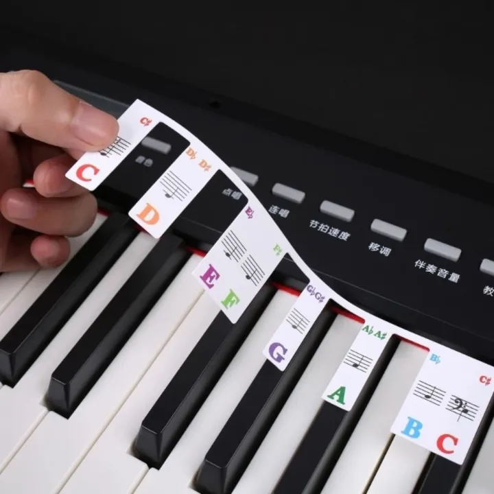 Portable Kids Gift Learning 61 Keys 88 Keys Piano Key Labels Piano Fingering Accessories Piano Rake Notes Marker Keyboard Stickers