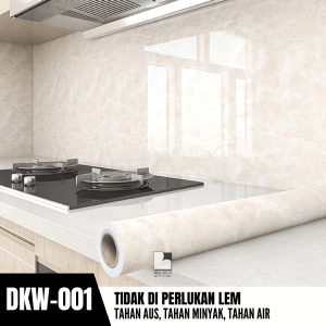 Wallpaper Stiker 3D Wallpaper Dinding Dapur Motif Marble Wallpaper Marmer Alumunium Foil Tebal WD2