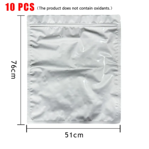 10 Packs Aluminum Foil Food Bag Vacuum Bags 5 Gallons Mylar Bags Kitchen Fresh Bag Fresh-keeping Reusable Zipper Lock Bags For Food Long Term Storage Moisture-Proof Air Tightness