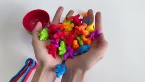 Educational Toys Sorting Colors Rainbow Counting Toys Montessori Toys Materials Baby Toddler Kids