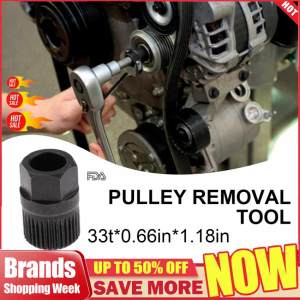 【Hot Sale+Ready Stock】1Pc Alternator Clutch Free Wheel Black Iron Material Generator Pulley Removal Tool Remover Repair Manual Tool Kit Universal