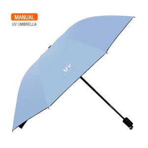 Auto Manual Umbrella Anti UV Fashion Foldable Umbrella 3/5 Fold Windproof Portable Black Glue Sunscreen Folding Mouth Bag Umbrella Payung