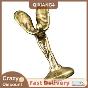 【QIXIANG4】 Mini Trophy Đồng bức tượng nhỏ đồ trang trí cổ điển ít người đàn ông vàng tượng văn phòng Máy tính để bàn trang trí nội thất