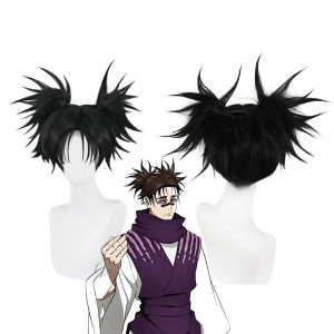 High-Quality ‌Anime Jujutsu Kaisen Choso Cosplay Synthetic Hair 14-Inch Double Ponytail High Braids Halloween Daily Party Wig2026