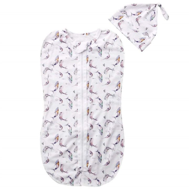 Newborn Baby Cotton Zipper Swaddle Blanket Wrap Sleeping Bag