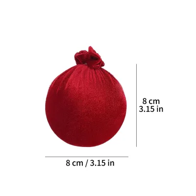 Christmas Red Velvet Ball Ornament Xmas Tree Ball Hanging Ornament Decor Festival Party Shop Window Displays Decoration Supplies