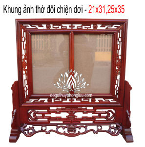 Khung ảnh kép đôi hoa lá tâykhung kép 2 ảnh thờ 2 cỡ ảnh 21x31 và 25x35