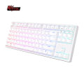 Royal Kludge คีย์บอร์ดเกมมิ่ง RK87 87คีย์,คีย์บอร์ดแบบมีสายแบ็คไลท์ Rgb Tkl Teclado คีย์บอร์ดเกมคอมพิวเตอร์ไร้สายแบบกลไก. 