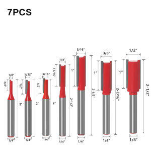 Mũi phay gỗ thẳng mũi soi lấy nền lắp máy phay cầm tay và trục đứng