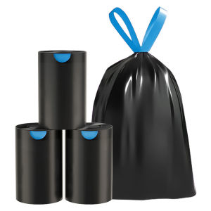 Thickened drawstring garbage bags disposable plastic bags household kitchen garbage bags woven straps