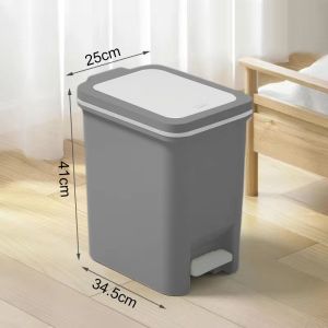 Mainland Tempah Sampah Tertutup 8L/20L Desain Minimalis Rubbish Bin Tempat Sampah Dapur HSB791