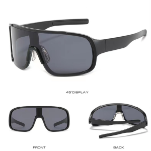 Kacamata sepeda olahraga pria bingkai besar anti angin dan perlindungan mata