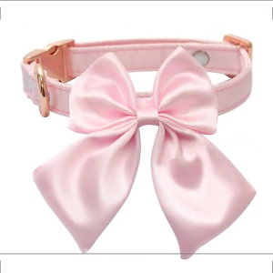 Adjustable Pet Collar Large Bowknot Adjustable Pet Collar for Small Medium Large Pet Neckwear Collar with Metal Buckle