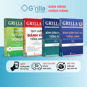 Sách - Combo 4 quy luật đánh vần tiếng Anh bí thuật trọng âm và bình dân học vụ - Tặng kèm app Grilla