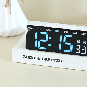 Alarm Clocks for Bedroom Living Room Digital Clock Night Light Digital Alarm Clock with Indoor Temperature Desk Clock