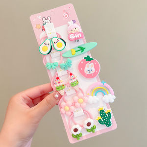 Sét 15 Kẹp Mái Dây Buộc Tóc Nhiều Hình Dễ Thương Cho bé