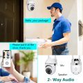 V380 Pro Kamera CCTV Mini Jarak Jauh CCTV Dalam dan Luar Ruangan 360 Panorama Nirkabel WiFi Terhubung ke Ponsel 1080P Kamera Keamanan Cerdas. 