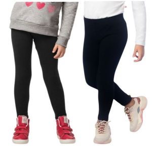 Legging Polos Warna Hitam Bahan Spandek Usia 4 tahun - 13 tahun