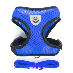 Dog Harness with Leash Lead Set Puppy Fashion Mesh Vest Reflective Dog Leash Rabbit harness