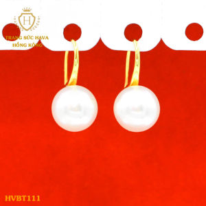 Khuyên Tai Bông Tai Nữ Dáng Dài Đính Ngọc Trai Titan Xi Mạ Vàng Non 24k Thật Cao Cấp (Không Bị Xỉn Đen) - Trang Sức Hava Hong Kong Phong Cách Thời Trang