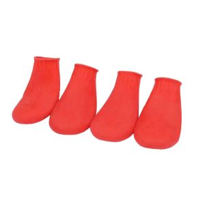 GTRBFDS 4Pcs Balloon Rubber Dog Shoes Waterproof Anti-slip Pets Boots Durable Pet Paw Protectors for Small Dog Chihuahua Large Dogs